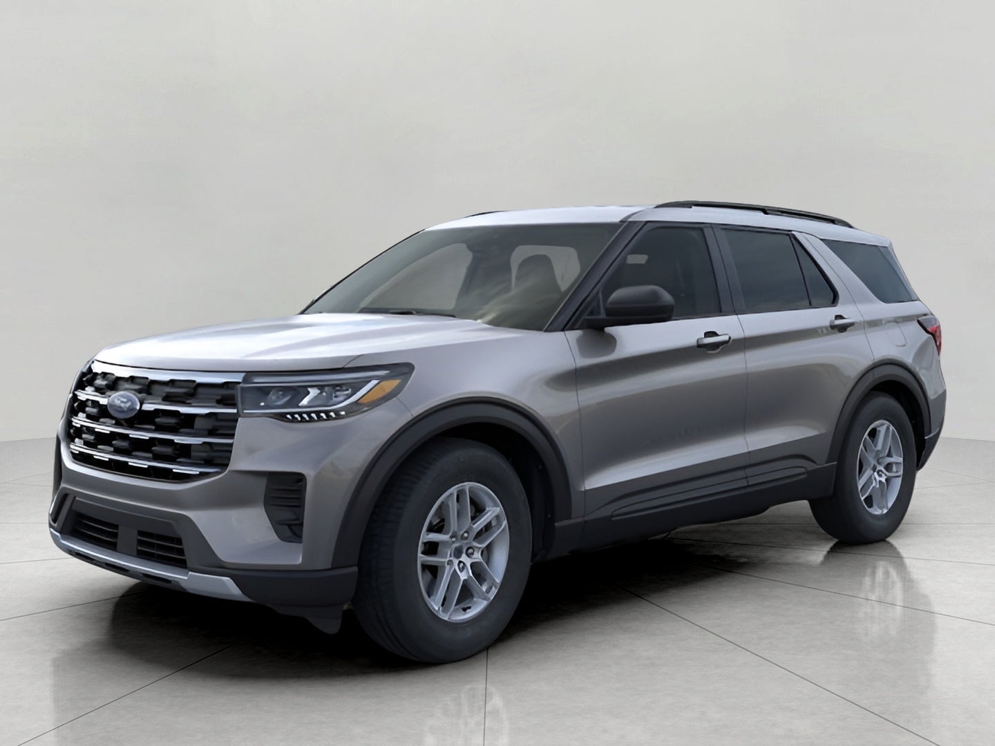 2026 Ford Explorer Active w/200A Pkg 4WD in Carbonized Gray Metallic — front three-quarter view