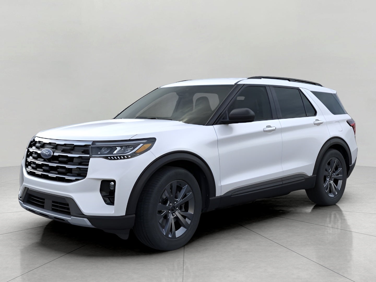 2026 Ford Explorer Active w/200A Pkg 4WD in Star White Metallic Tri-Coat — front three-quarter view