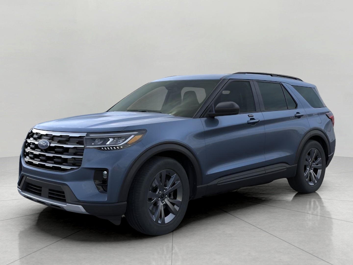 2026 Ford Explorer Active w/200A Pkg 4WD in Vapor Blue Metallic — front three-quarter view