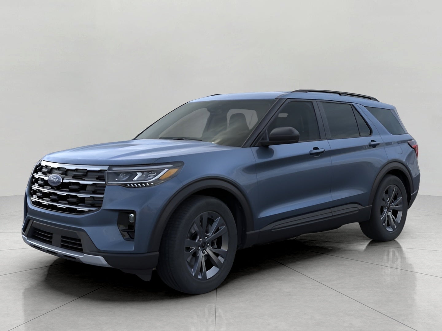 2026 Ford Explorer Active w/200A Pkg 4WD in Vapor Blue Metallic — front three-quarter view