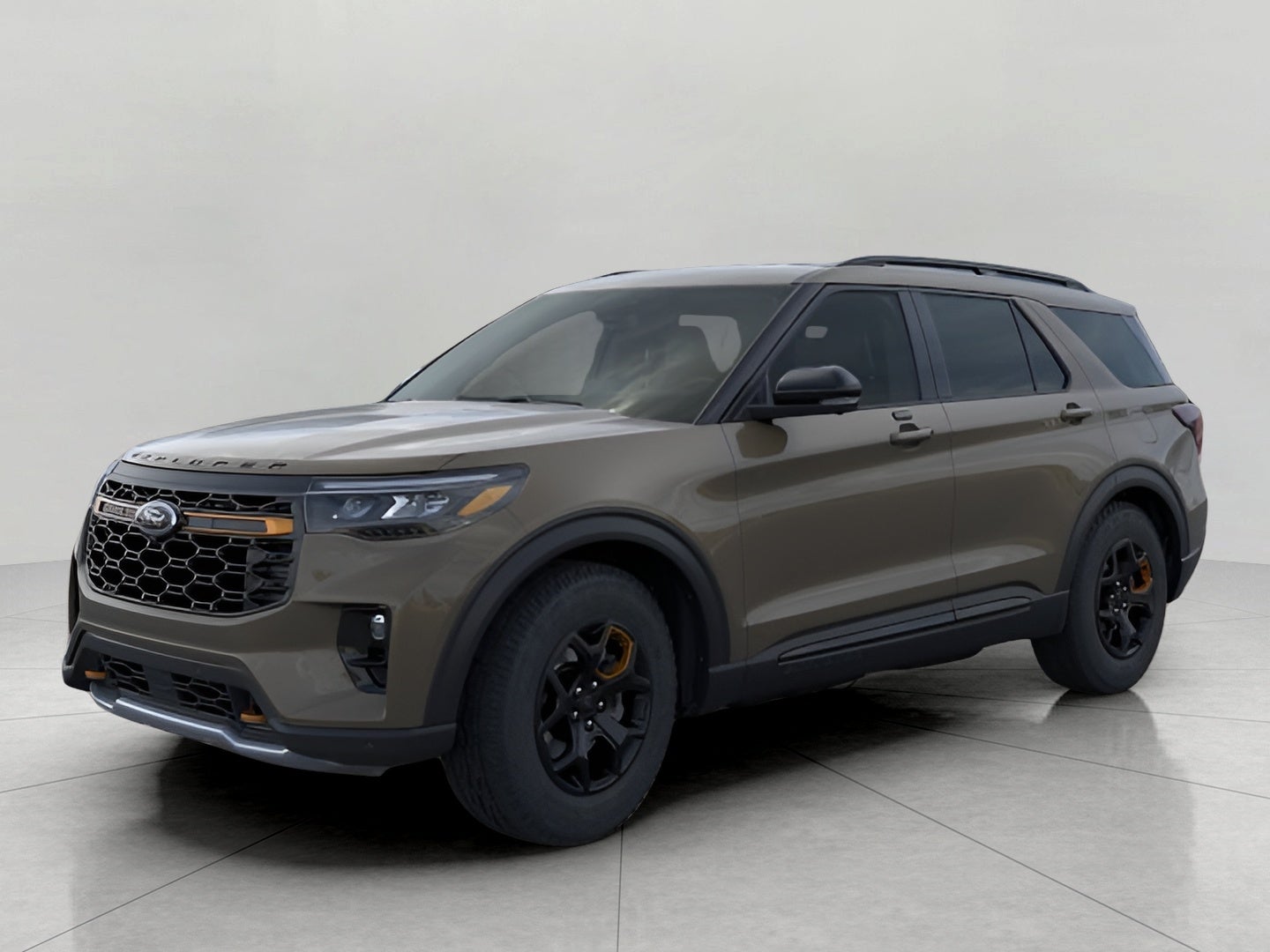 2026 Ford Explorer Tremor 4WD in Marsh Gray — front three-quarter view