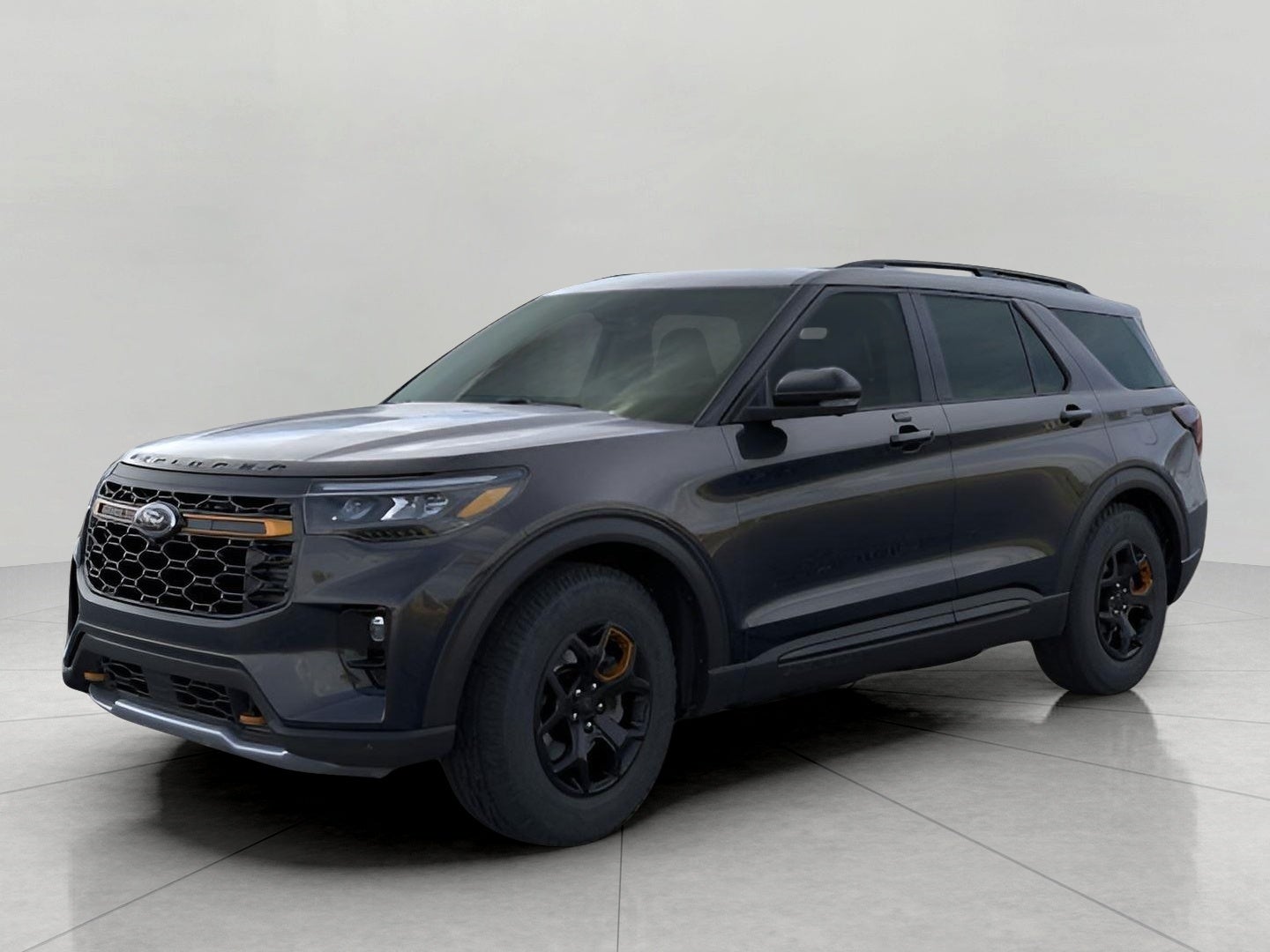 2026 Ford Explorer Tremor 4WD in Agate Black Metallic — front three-quarter view