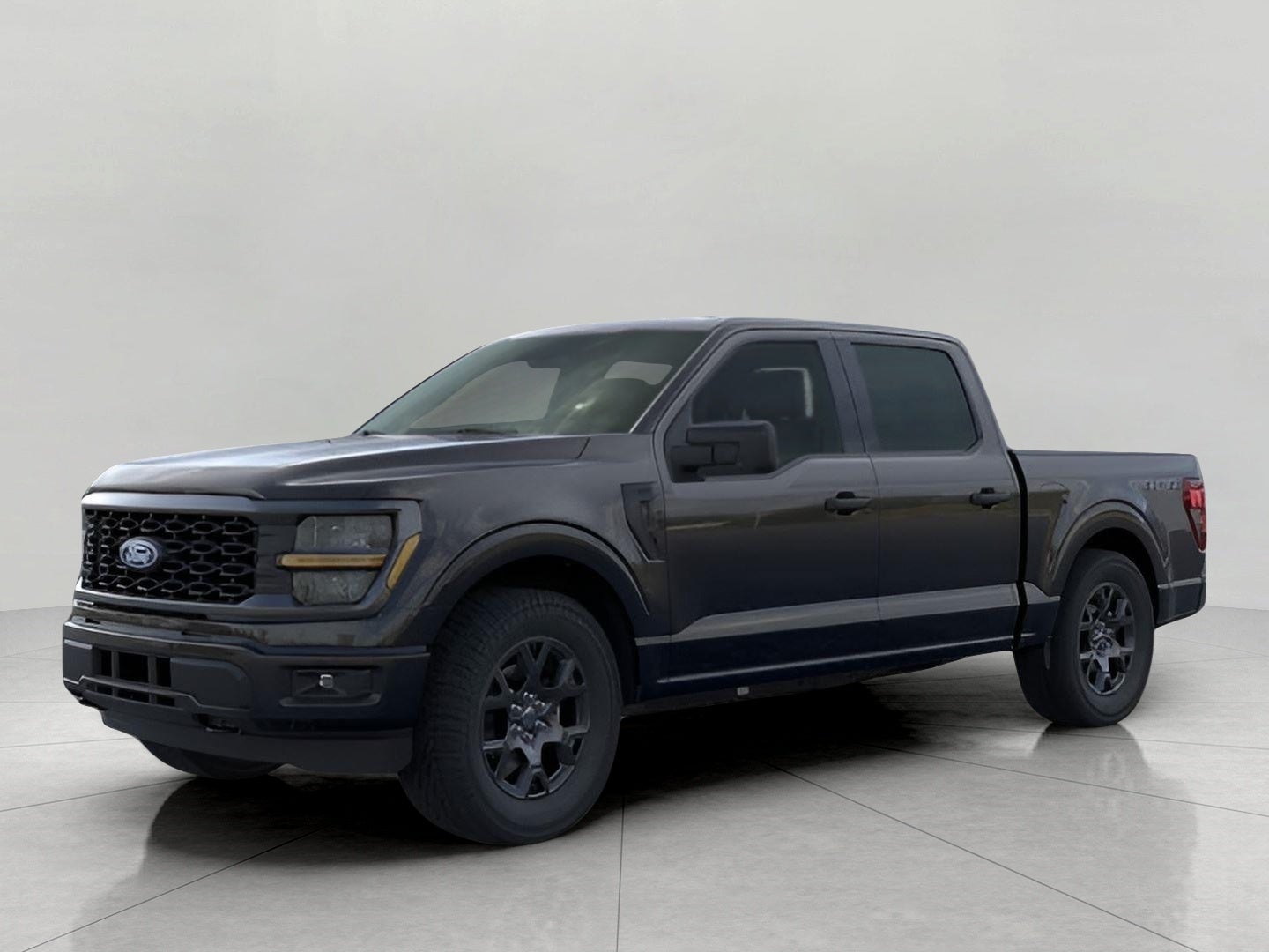2026 Ford F-150 STX 4WD SuperCrew 5.5' Box in Agate Black Metallic — front three-quarter view