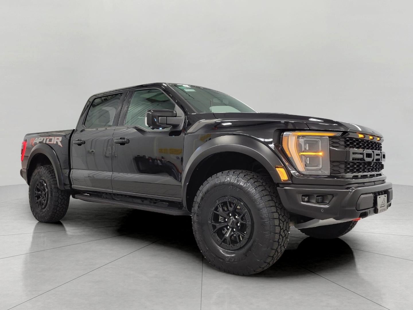 2023 Ford F-150 RAPTOR R 4WD SUPERCREW 5.5' BOX in Agate Black Metallic — front three-quarter view